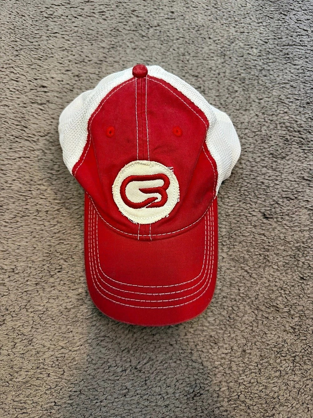 CycleBar Vintage Red & White Trucker Hat